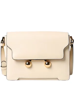 Marni Torebki, Kobieta, Beżowy, ONE SIZE, Skórzana Torba na Ramię Kompaktowa Elegancja
