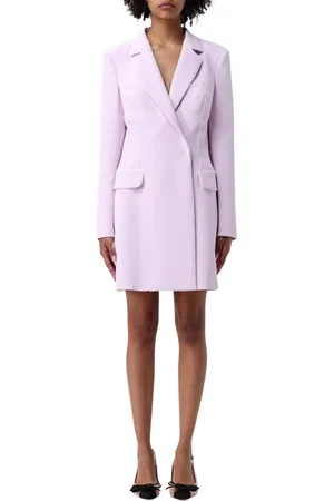 Elisabetta Franchi Sukienki, Kobieta, Fioletowy, S, Kwarcowa Sukienka Mini z Dekoltem V