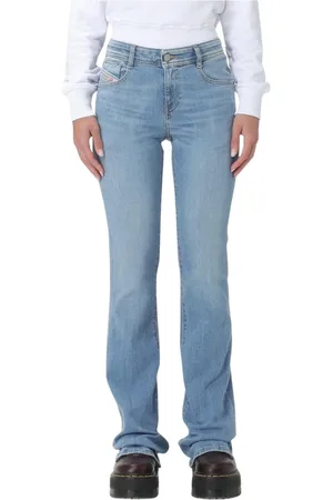 Diesel Jeansy, Kobieta, Niebieski, W30, Denim, Dżinsy o Rozkloszowanym Kroju