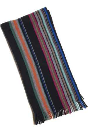 Paul Smith Akcesoria, Mężczyzna, Wielobarwność, ONE SIZE, Paski Wełniany Szal z Frędzlami