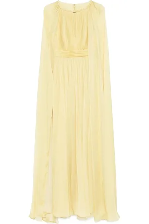 Elie saab Sukienki, Kobieta, Żółty, M, Elegancka Sukienka Wieczorowa