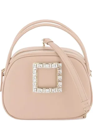 Roger Vivier Torebki, Kobieta, Różowy, ONE SIZE, Kryształowa Sprzączka Mini Torebka Różowa