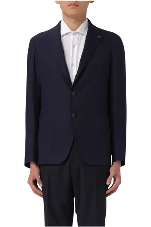 TAGLIATORE Kurtki, Mężczyzna, Niebieski, XL, Wełna, Blazer