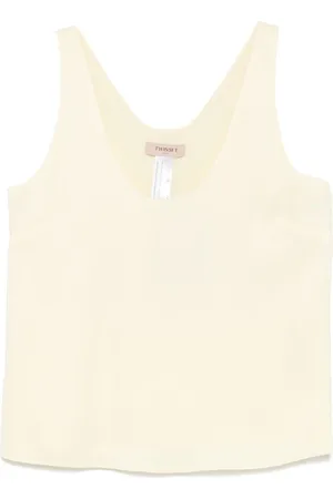 Twin-Set Koszulki, Kobieta, Beżowy, M, Stylowy Komplet Topów