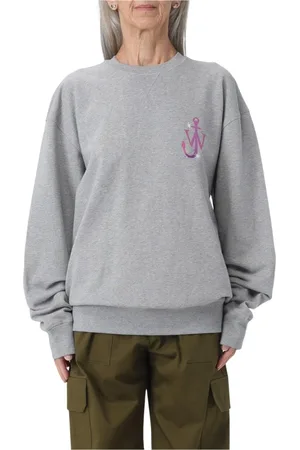 J.W.Anderson Bluzy, Kobieta, Szary, S, Bluza z Logo Kotwicy Luźny Krój
