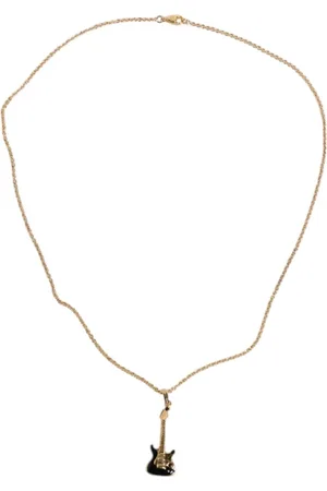 Dolce & Gabbana Akcesoria, Mężczyzna, Żółty, ONE SIZE, Gitara Wisior Łańcuch Naszyjnik