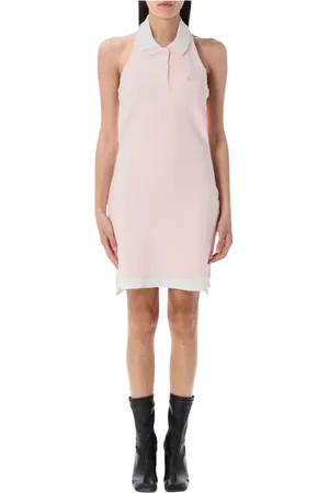 Alexander Wang Sukienki, Kobieta, Różowy, M, Różowa Bezrękawnikowa Mini Sukienka Polo