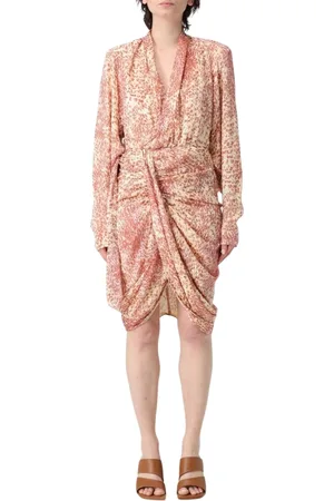 Isabel Marant Sukienki, Kobieta, Czerwony, 2XS, Czerwona Jedwabna Mini Sukienka