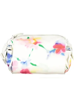 Desigual Torebki, Kobieta, Biały, ONE SIZE, Biała Torba na Ramię z Kontrastowymi Szczegółami