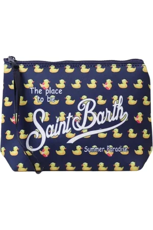 MC2 SAINT BARTH Torebki, Kobieta, Niebieski, ONE SIZE, Niebieska Torba na ramię z gumową kaczką