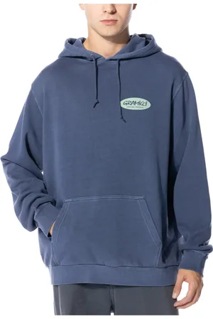 Gramicci Bluzy, Mężczyzna, Niebieski, M, Original Freedom Oval Hooded Sweatshirt