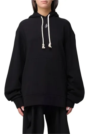 J.W.Anderson Bluzy, Kobieta, Czarny, S, Len, Biała Bawełniana Bluza
