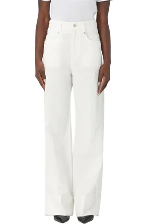 Brunello Cucinelli Jeansy, Kobieta, Beżowy, XS, Wide Leg Jeansy