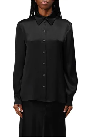 Alberta Ferretti Bluzki, Kobieta, Czarny, M, Elegancka Jedwabna Bluzka