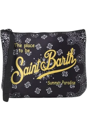 MC2 SAINT BARTH Torebki, Kobieta, Czarny, ONE SIZE, Bandana Print Clutch Torba