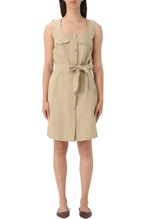 Liu Jo Sukienki, Kobieta, Beżowy, S, Button Front Mini Sukienka
