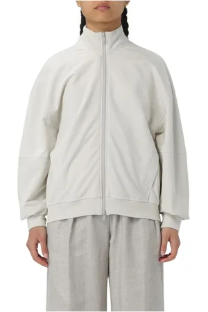 Brunello Cucinelli Bluzy, Kobieta, Biały, XS, Biała Kurtka z zamkiem
