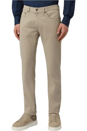 HARMONT&BLAINE Spodnie, Mężczyzna, Beżowy, 4XL, Spódnice 5 Kieszenie Rozciągnij