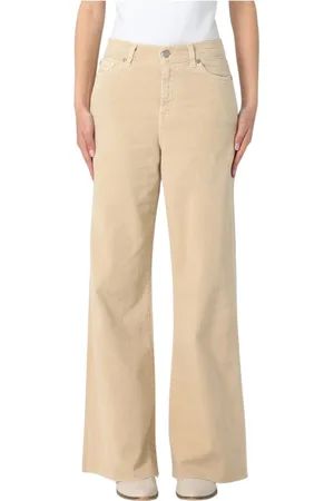 7 for all Mankind Jeansy, Kobieta, Beżowy, W24, Wide Leg Raw Hem Jeansy