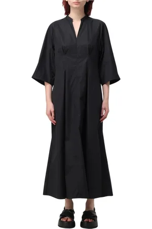 Aspesi Sukienki, Kobieta, Czarny, M, Elegancka Czarna Sukienka Maxi