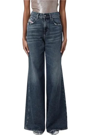 Diesel Jeansy, Kobieta, Niebieski, W27, Denim, Vintage Flared Distressed Niebieskie Jeansyy