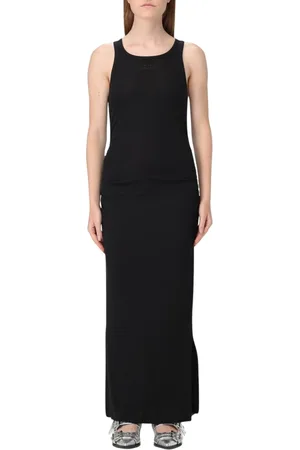 Ganni Sukienki, Kobieta, Czarny, M, Elegancka Czarna Sukienka
