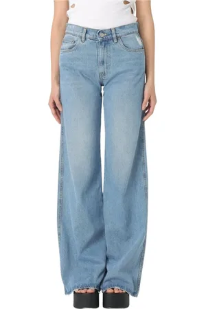 COPERNI Jeansy, Kobieta, Niebieski, S, Denim, Stylowe Wide Leg Jeansy