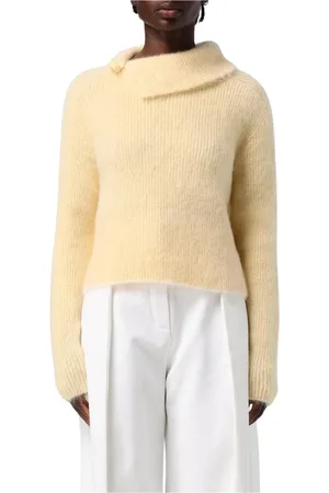 Jacquemus Swetry, Kobieta, Żółty, S, Żółty Sweter z Angory