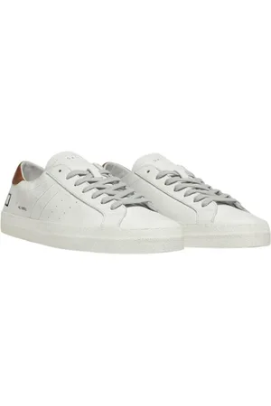 D.A.T.E. Buty, Mężczyzna, Biały, 40 EU, Biała Skórzana Sneaker z Logo