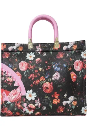 Sprayground Torebki, Kobieta, Różowy, ONE SIZE, Elegancka Floral Shark Tote Bag
