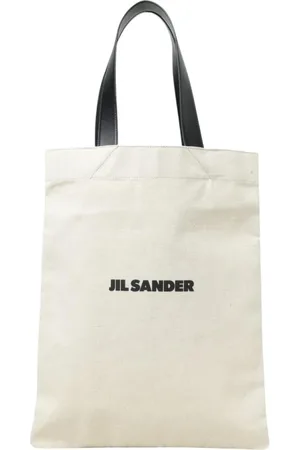 Jil Sander Torebki, Kobieta, Beżowy, ONE SIZE, Biała Torba Torebka z Rączkami ze Skóry
