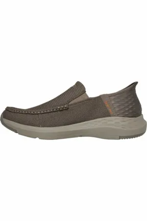 Skechers Buty, Mężczyzna, brązowy, 42 EU, Stylowe Wsuwane na Co Dzień