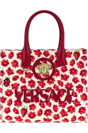 VERSACE Torebki, Kobieta, Wielobarwność, ONE SIZE, Kolorowa Torba z Kwiatowym Wzorem