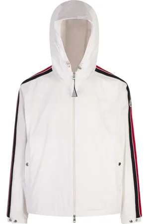 Moncler Kurtki, Mężczyzna, Biały, L, Biała Poliestrowa Kurtka
