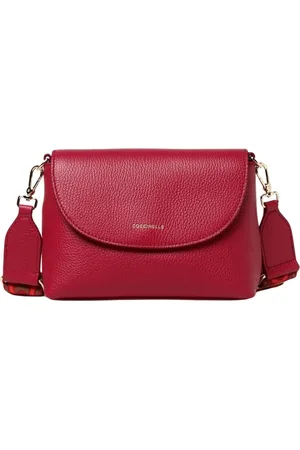 Coccinelle Torebki, Kobieta, Czerwony, ONE SIZE, Skórzana torba na ramię w kolorze wina