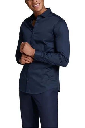 JACK & JONES Koszule, Mężczyzna, Niebieski, L, Koszula biznesowa Parma