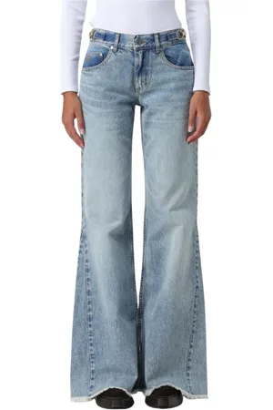 Stella McCartney Jeansy, Kobieta, Niebieski, W28, Jeansyy z Szerszymi Nogawkami i Detalami Łańcucha