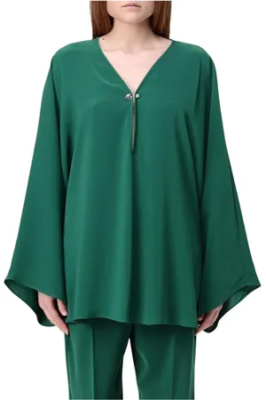 Max Mara Bluzki, Kobieta, Zielony, S, Zielony Sweter Z Dzianiny, Elegancki Design