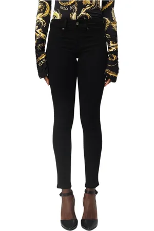VERSACE Jeansy, Kobieta, Czarny, W29, Czarne Skinny Jeansyy dla Kobiet