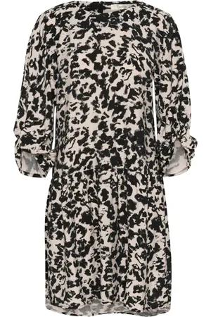 INWEAR Sukienki, Kobieta, Wielobarwność, XS, Artistic Shadow Black Krótka Sukienka