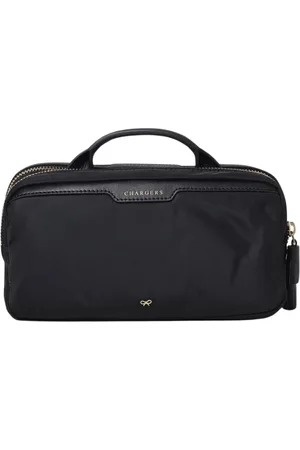 Anya Hindmarch Torebki, Kobieta, Czarny, ONE SIZE, Nylon, Czarna Kosmetyczka Organizator