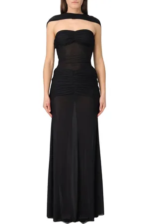 ANIYE BY Sukienki, Kobieta, Czarny, S, Elegancka Czarna Sukienka Maxi