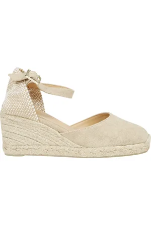 Castaner Buty, Kobieta, Beżowy, 36 EU, Organiczne sandały na koturnie z espadrylemi