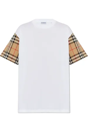 Burberry Koszulki, Kobieta, Biały, XS, Bawełna, Bawełniany T-shirt