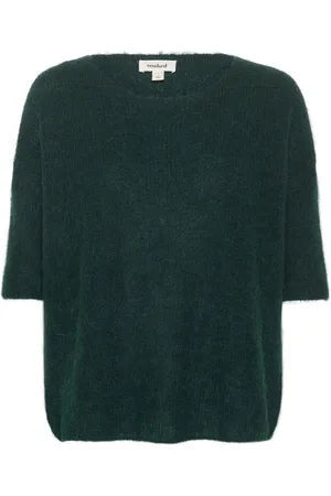 Soaked in Luxury Swetry, Kobieta, Zielony, M, Nylon, Sweter w desenie lasu deszczowego