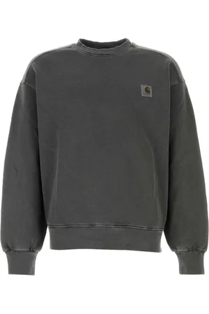 Carhartt Bluzy, Mężczyzna, Szary, L, Szara Bawełniana Bluza Nelson