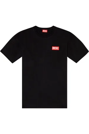 Diesel Koszulki, Mężczyzna, Czarny, M, Bawełna, T-Shirt T-Nlabel-L1
