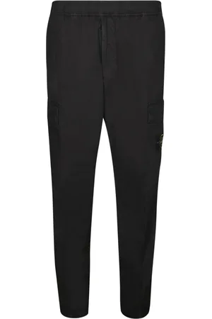 Stone Island Spodnie, Mężczyzna, Czarny, W33, Czarne Spadochronowe Spodnie Cargo