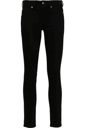 VERSACE Jeansy, Kobieta, Czarny, W27, Czarne Spodnie Pantalone