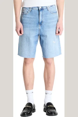 Tommy Hilfiger Szorty, Mężczyzna, Niebieski, W31, Denim, Niebieskie Szorty Bermuda z Denimu